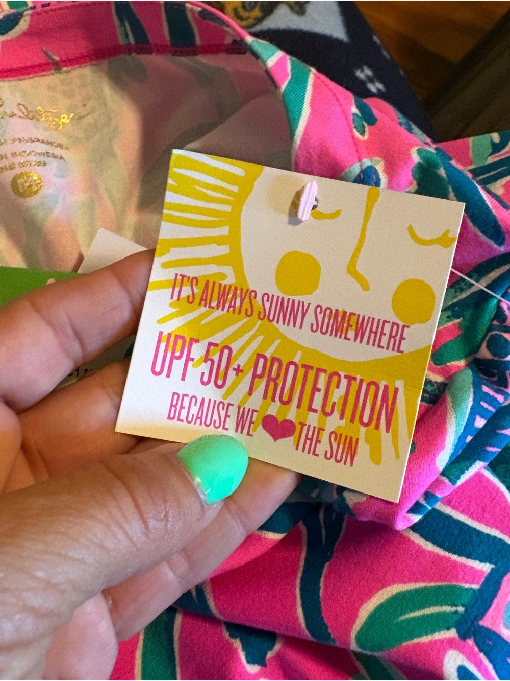 NWT Lilly Pulitzer Sophie Dress Pink Elephant Bamboo Print UPF 50+ Size M (0832) - Picture 5 of 10